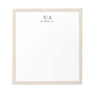 Minimale Paare Monogramm personalisiert Stationery Notizblock