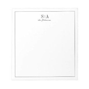 Minimale Paare Monogramm personalisiert Stationery Notizblock