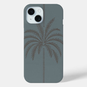 Minimale Palme Baum Muster Blau Grau Tropisch Case-Mate iPhone Hülle