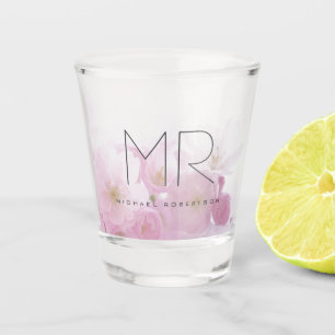 Minimale personalisierte Berufliche Monogramm Schnapsglas