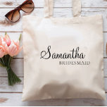 Minimale Personalisierte Bridesmaid, individuelle  Tragetasche<br><div class="desc">Personalisierte Tote Tasche für die Leinwand,  individuelle Brautttasche,  Begrüßungstaschen für Hochzeitsfeiern,  Tote Tasche für die Brautjubiläumsjubiläumsfeier,  Flitterwochen</div>