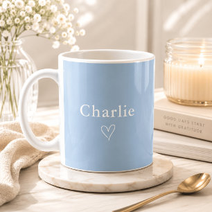 Minimale personalisierte Namens-Tasse Kaffeetasse