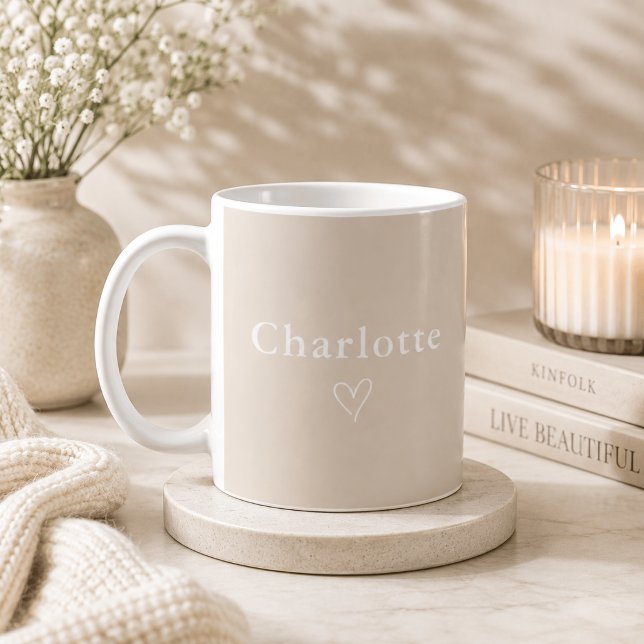 Minimale personalisierte Namens-Tasse Kaffeetasse (Von Creator hochgeladen)