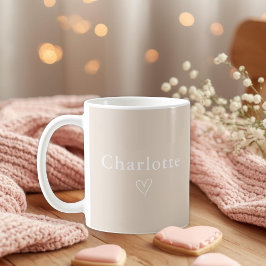 Minimale personalisierte Namens-Tasse Kaffeetasse