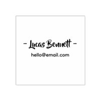 Minimale persönliche Adressstempel – Name & E-Mail