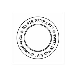 Minimale persönliche Adressstempel – Runde Namensg Gummistempel