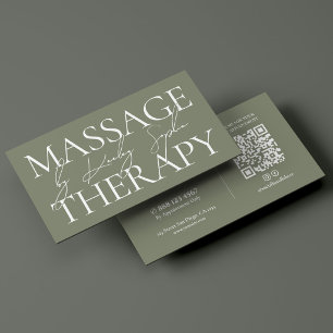 Minimale physische Massagespa-Therapeutin Sage Visitenkarte