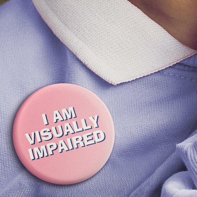 Minimale Pink-Typografie Sehbehinderte Button (Minimal Pink Typography Visually Impaired Button)