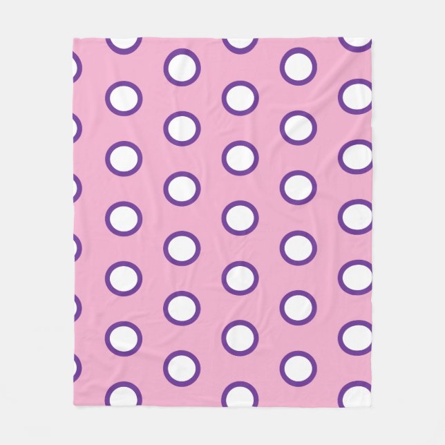 Minimale Polka-Punkt-Flanelldecke   Fleecedecke (Vorderseite)