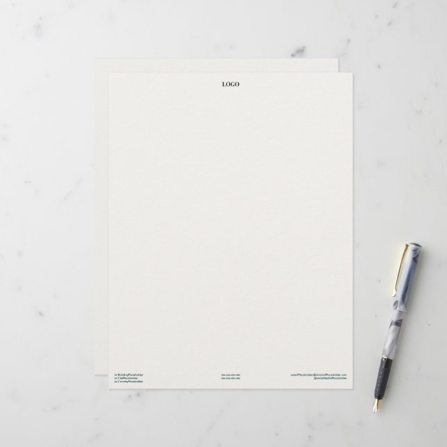 Minimale Premium-Briefkopfdesign Briefbogen (Vorderseite/Rückseite Beispiel)