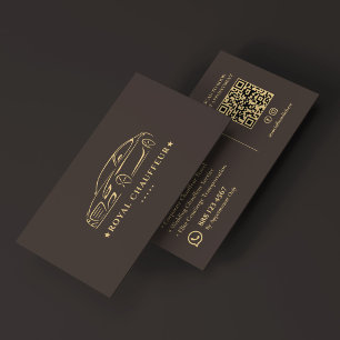 Minimale private Executive Chauffeur Car Espresso Visitenkarte