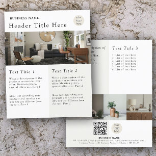 Minimale professionelle Fotos QR-Code Lieferantenl Flyer