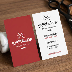 Minimale professionelle Herren-Pflege-Barbiersalon Visitenkarte