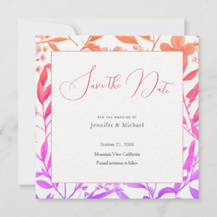 Minimale professionelle Hochzeitsblumen süß Save The Date