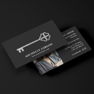 Minimale professionelle Marketing-Schwarz-Silber-T Visitenkarte