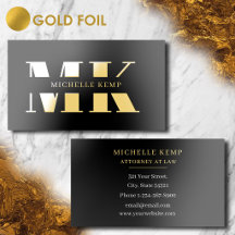 Minimale professionelle metallische fette Monogram