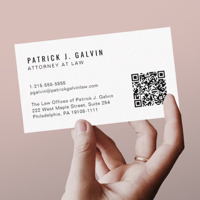 Minimale professionelle QR-Code Visitenkarte (Von Creator hochgeladen)