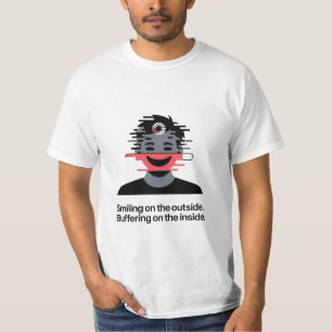 Minimale Puffer-Stimmungs-Shirt T-Shirt