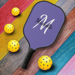Minimale Purpur-Monogrammierung Pickleball Schläger