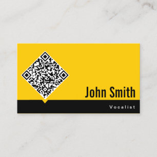 Minimale QR Code-Sänger-Visitenkarte Visitenkarte