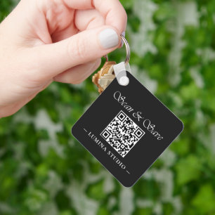 Minimale QR-Code-Treueprämie Schlüsselanhänger