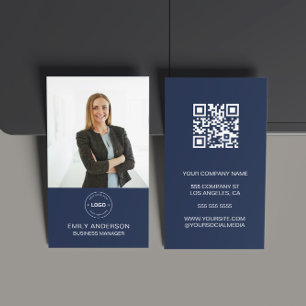 Minimale QR-Foto--Beruflich-Visitenkarte für Foto Visitenkarte