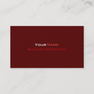Minimale Red Business Card Visitenkarte