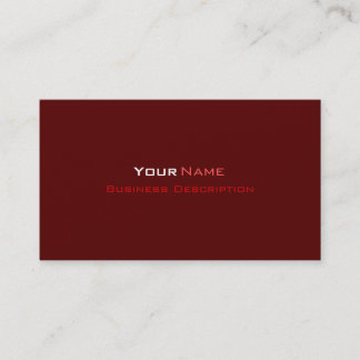 Minimale Red Business Card Visitenkarte