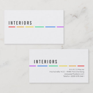 Minimale Regenbogen-Visitenkarte mit Pride-Farben Visitenkarte