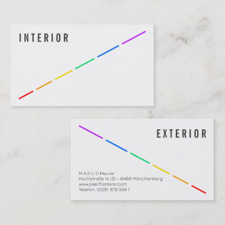 Minimale Regenbogen-Visitenkarte mit Pride-Farben Visitenkarte