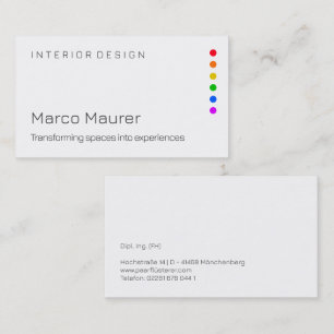 Minimale Regenbogen-Visitenkarte mit Pride-Farben Visitenkarte