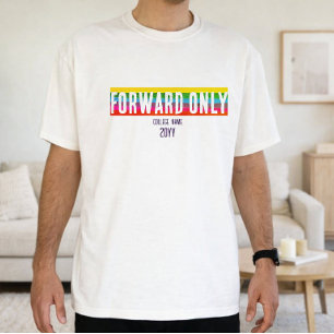 Minimale Regenbogen-Vorwärts-Only-Abschluss-Shirt T-Shirt