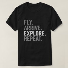 Minimale Reisemotto-Typografie T-Shirt