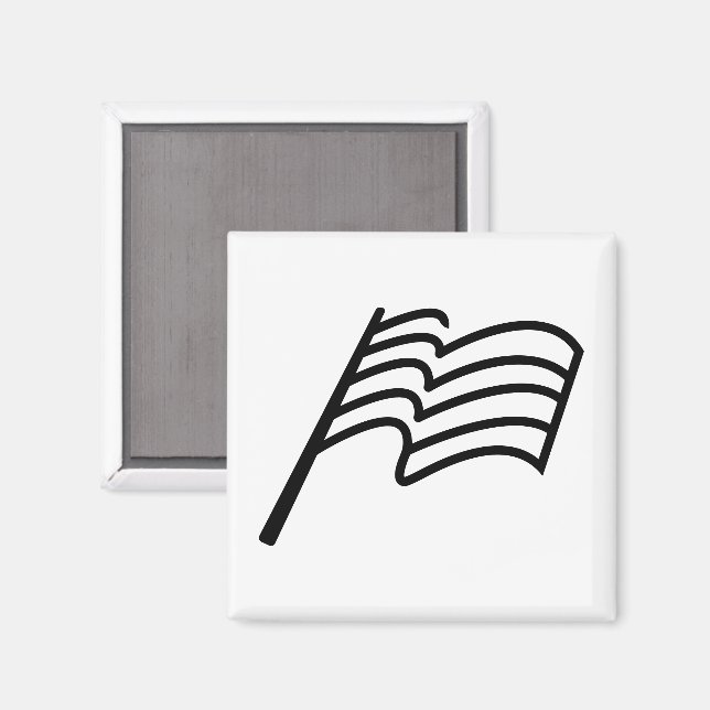 Minimale Rennflagge Sport weht Magnet (Vorderseite/Rückseite)