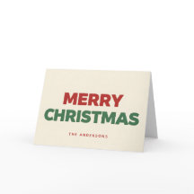Minimale Retro-Blockschrift Frohe Weihnachten