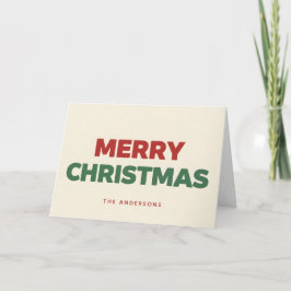 Minimale Retro-Blockschrift Frohe Weihnachten