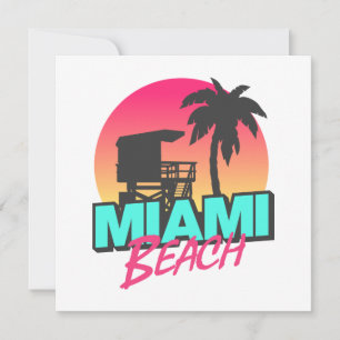 Minimale Retro-Miami-Beach-Buchstaben