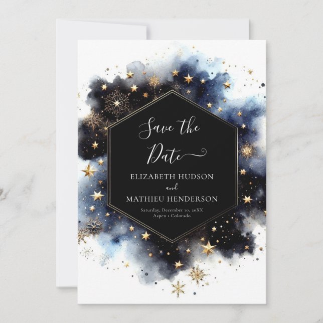 Minimale romantische Hochzeit Save The Date (Vorderseite)