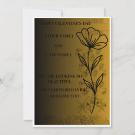 Minimale romantische Liebesgrüße Karte