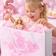Minimale rosa Blumen Geburtstag Mädchen 
