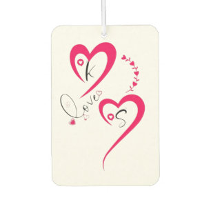 Minimale rosa Herz Liebe Autolufterfrischer
