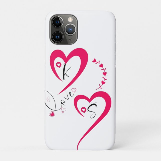 Minimale rosa Herz Liebe Case-Mate iPhone Hülle (Rückseite)