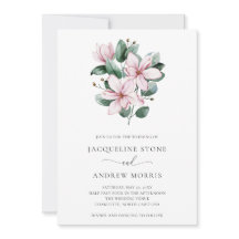 Minimale Rosa Magnolia Flora Hochzeit