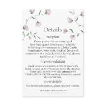 Minimale rosafarbene florale elegante Hochzeitsdet