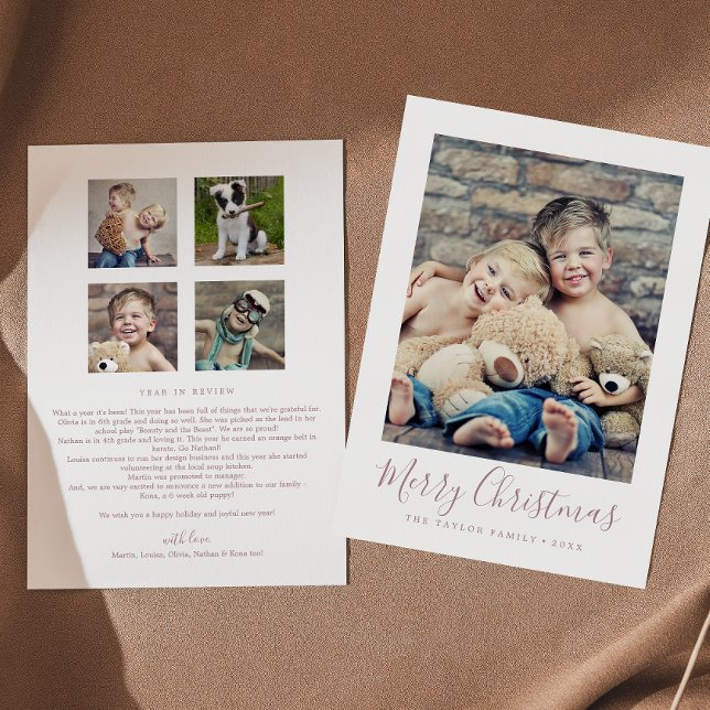 Minimale Rose Gold Frohe Weihnachten Jahr in Überp (Von Creator hochgeladen)