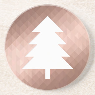 Minimale Rose Gold Weihnachtsbaum trendy Getränkeuntersetzer