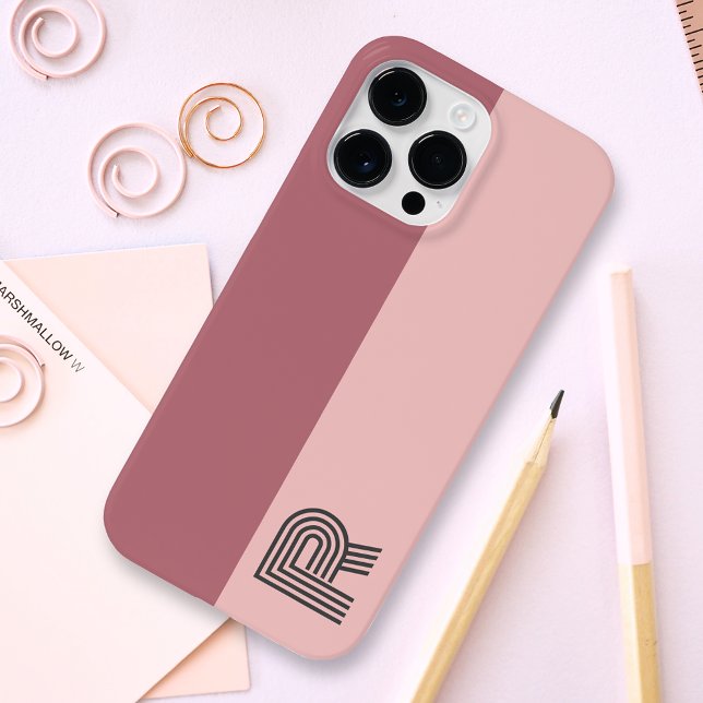 Minimale Rose mit zwei Farbblöcken Case-Mate iPhone Hülle (Von Creator hochgeladen)