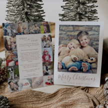 Minimale Rose Was für ein Jahr FotoCollage Weihnac