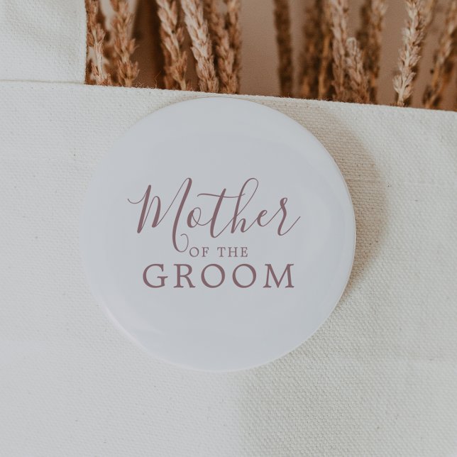 Minimale RoseGold Mutter des Groom-Brautparty Button (Von Creator hochgeladen)