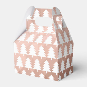 Minimale roségoldene geometrische Weihnachtsbäume Geschenkschachtel